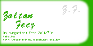 zoltan fecz business card